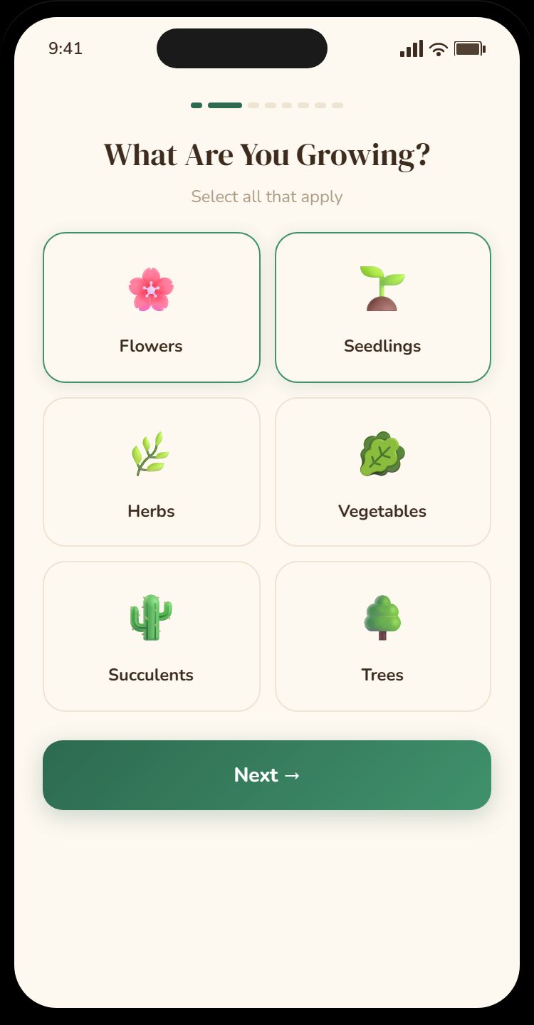 Choose plant category